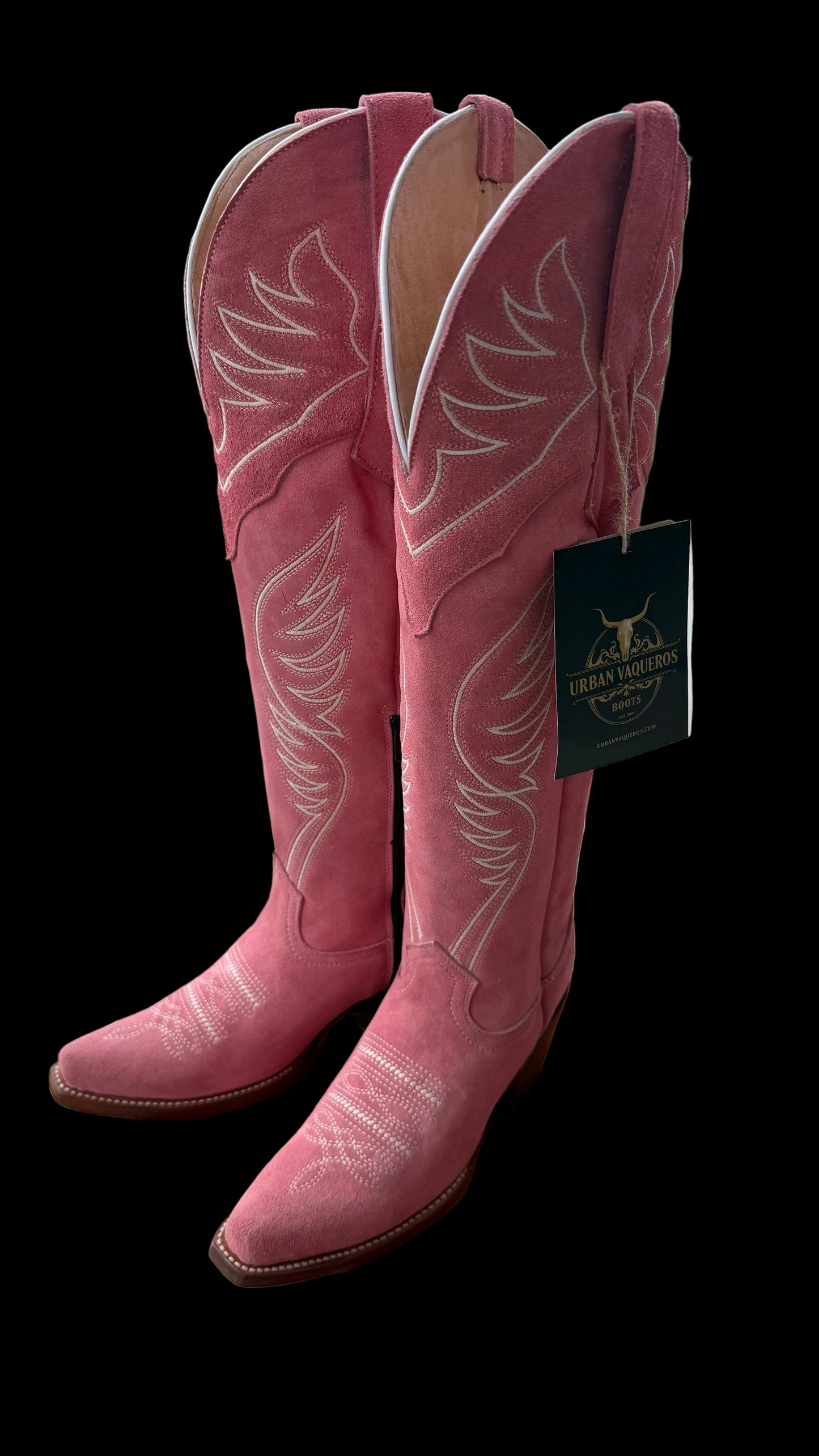 Women’s Valentina Rosa Knee High Suade Snip Toe Boots