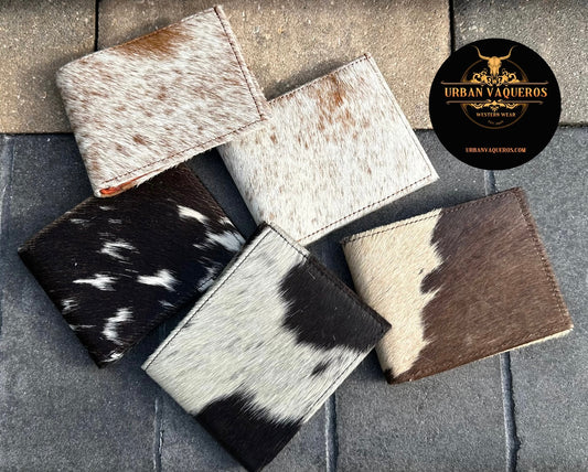 Assorted Hairon Cowhide Leather BillFold Wallet