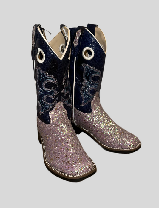 Old West Sparkling Purple Girls Boots