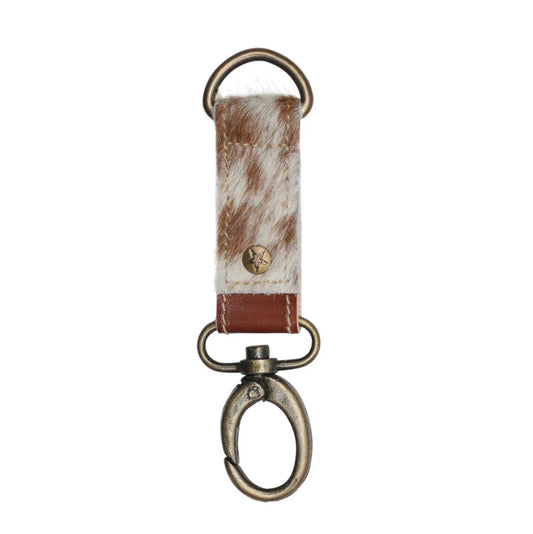 Brown & White Key Fob