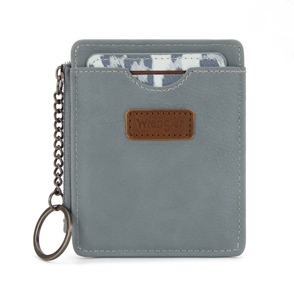 Wrangler Small Card Case Wallet Key Chain/Detachable Card Holder