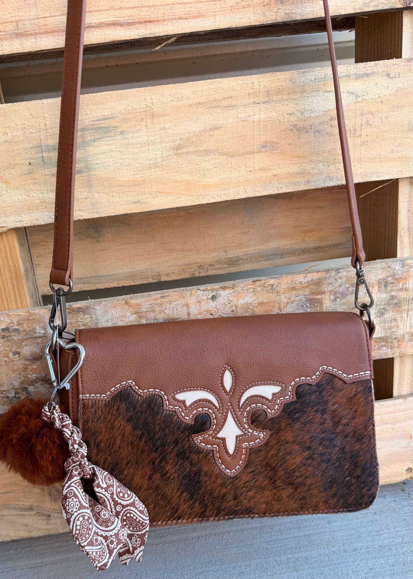 Genuine Cowhide Crossbody by Trinity Ranch
