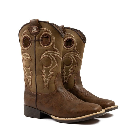 BOYS TWISTER JASPER BOOT-BROWN AND TAN