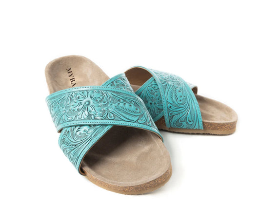 MYRA TAYLOR CREEK SANDALS IN TURQUOISE