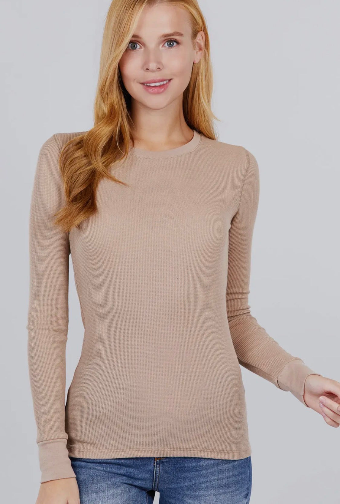 Long Sleeve Crew Neck
Thermal Knit Top