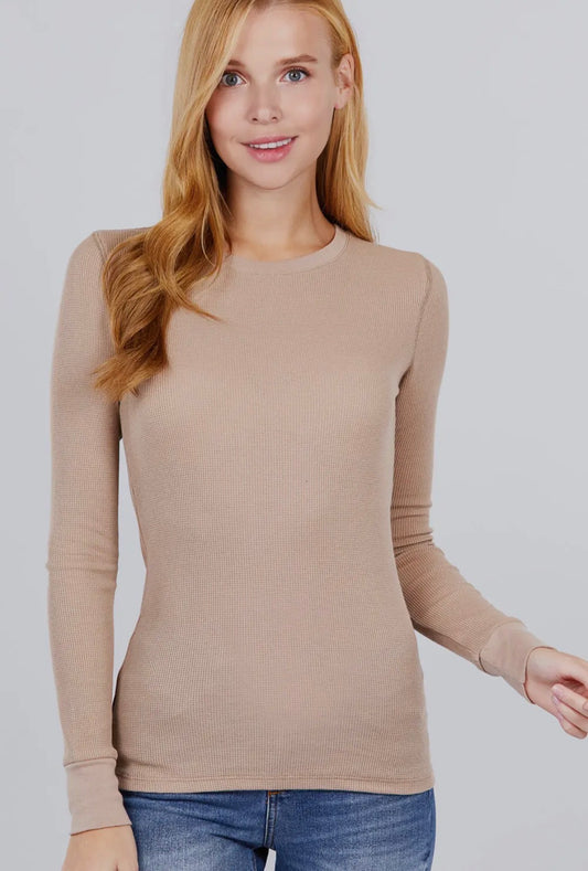 Long Sleeve Crew Neck
Thermal Knit Top