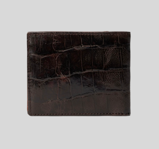 STETSON CAIMAN BROWN BIFOLD TOOLED