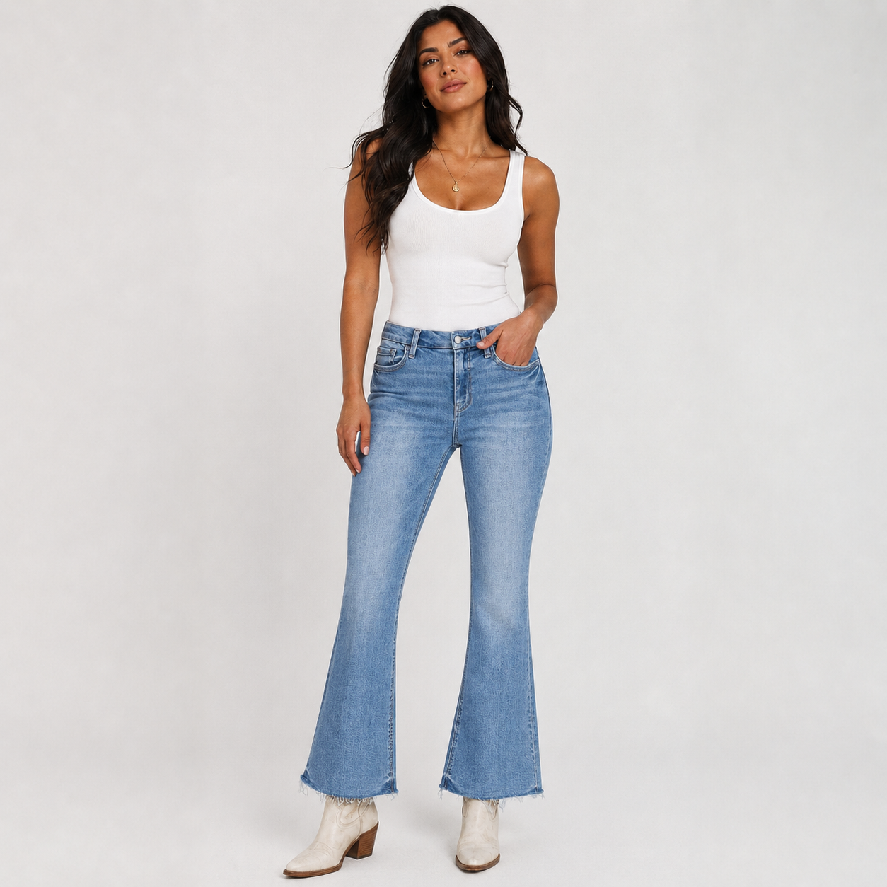 Women's Vervet High Rise Medium Wash Kick
Flare Ankle Jeans