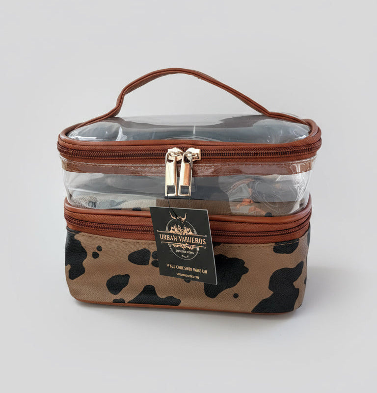 Makeup Bag Cow Print