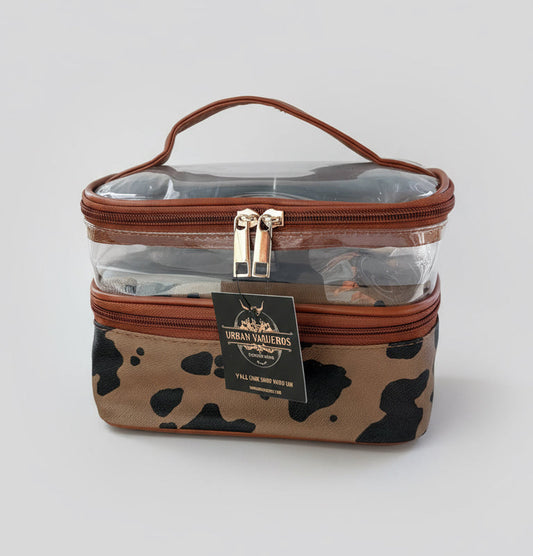 Makeup Bag Cow Print