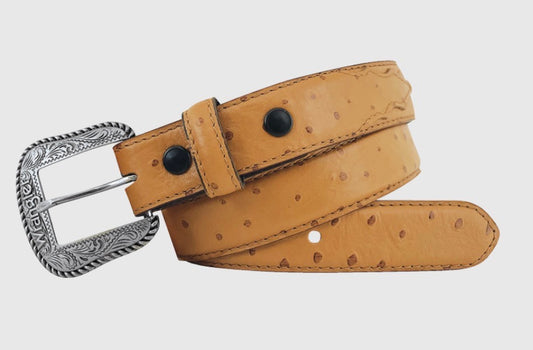Boy’s Wrangler Ostrich Leather Belt