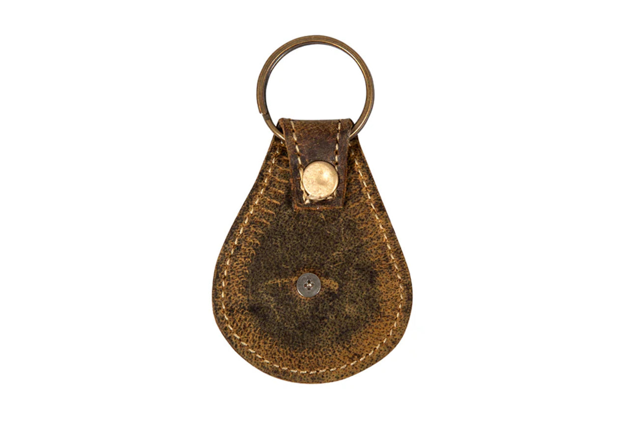 Concho Leather Keychain Fob