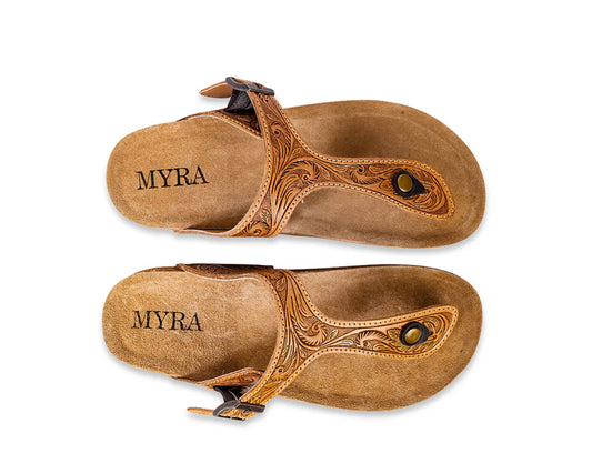 Sadie Mesa Hand-Tooled Sandals