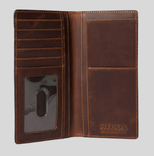 Stetson Men's Hair-On-Hide Concho Wallet
