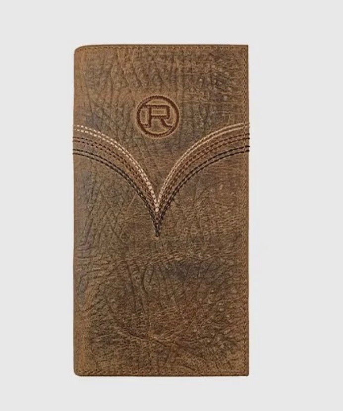 Roper Embroidered Logo Checkbook Wallet