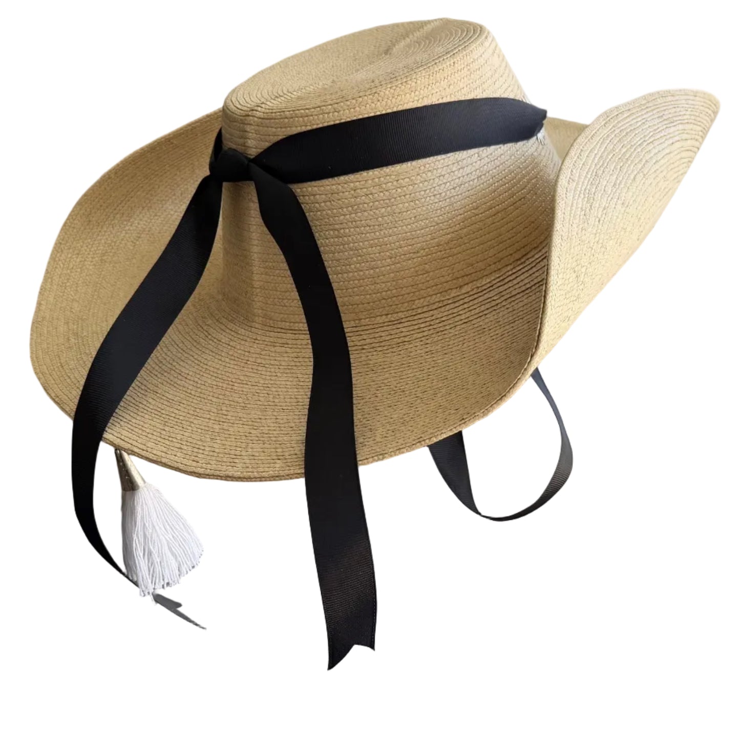 Sombrero Calentano 40 Vueltas de Astilla Hecho a Mano con Ojllos Estrellas y Campanas de Plata Fina-Unisex Urban Vaqueros Exclusive Edition