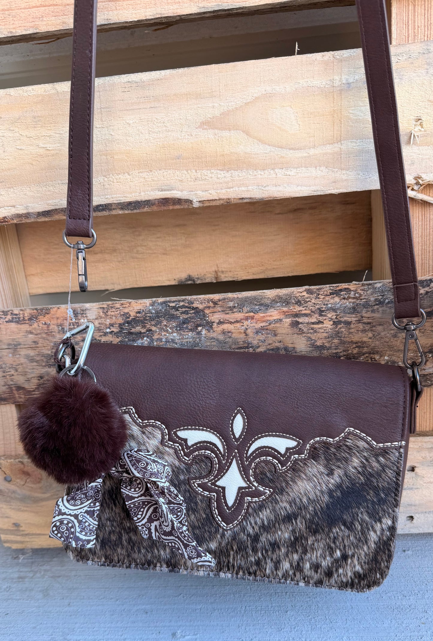 Genuine Cowhide Crossbody by Trinity Ranch
