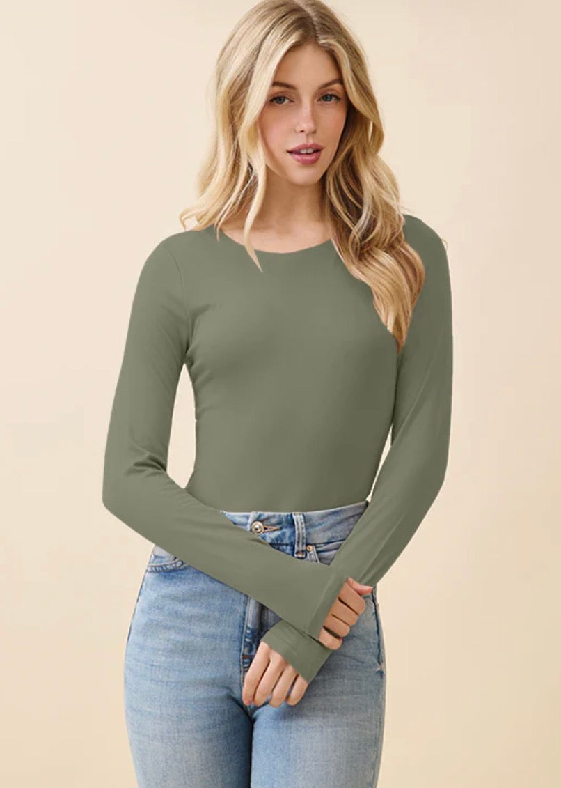 Double Lined Long Sleeve Top