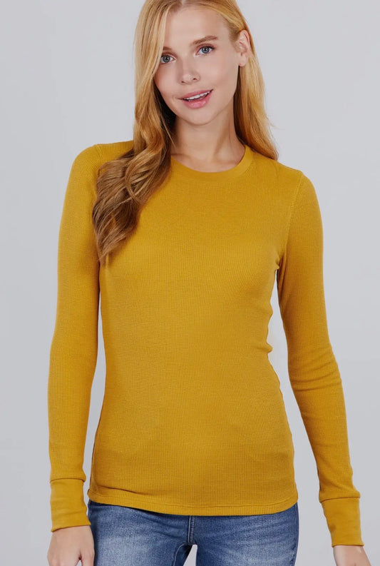 Long Sleeve Crew Neck
Thermal Knit Top