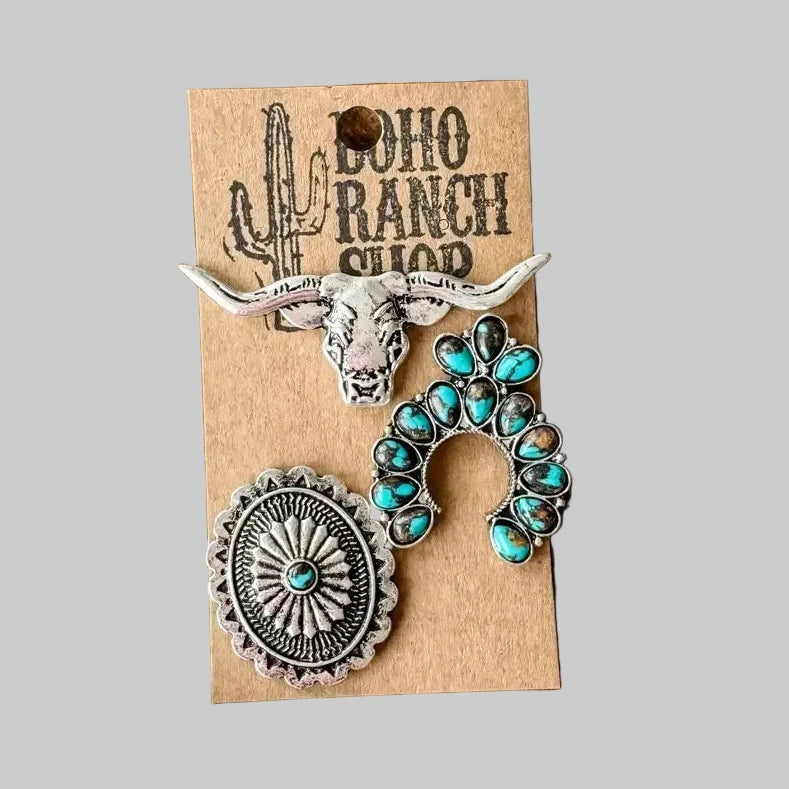 Western Trucker Hat Magnetic Hat Pin Set