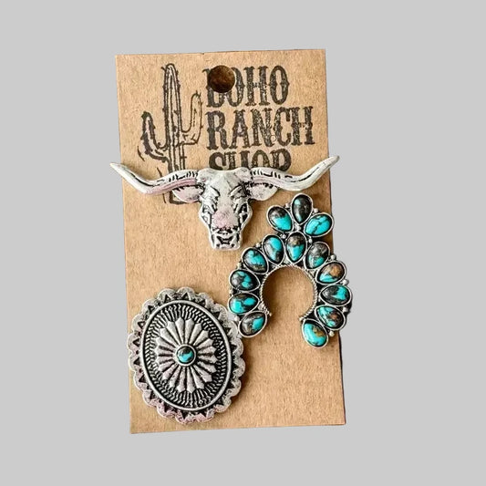 Western Trucker Hat Magnetic Hat Pin Set