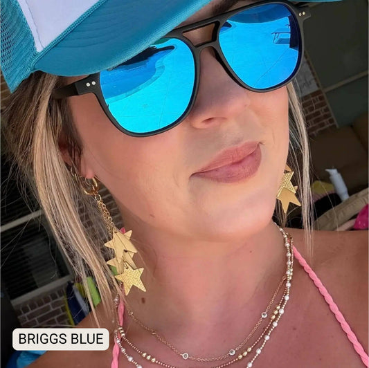 BRIGGS BLUE- Women's Polarized Small/ Medium Aviator
