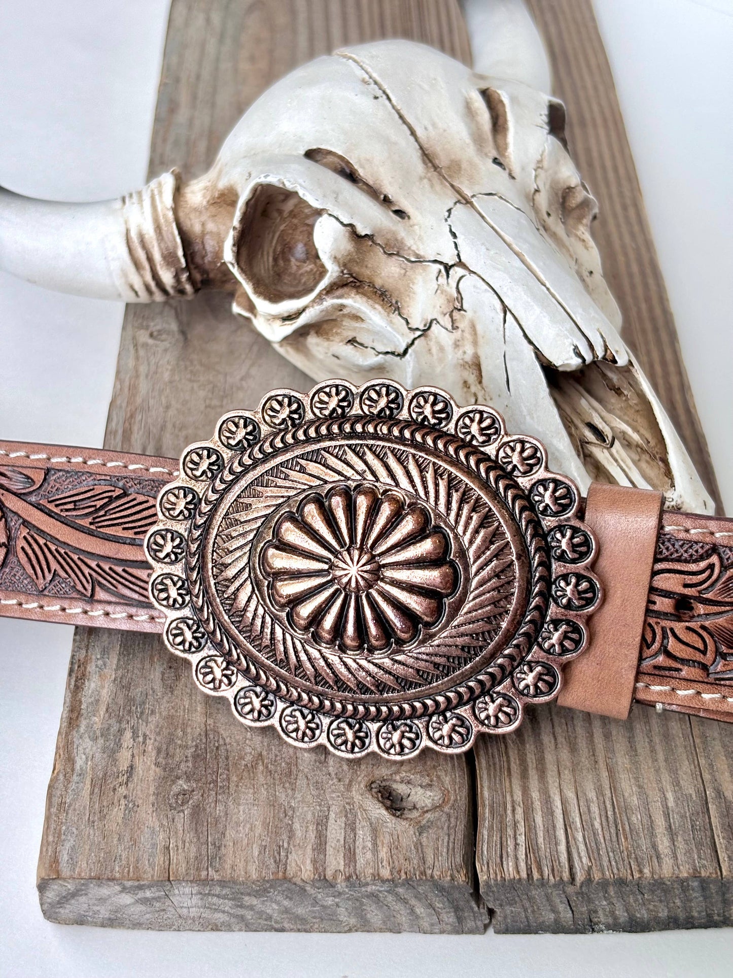 Western Concho Belt Buckle